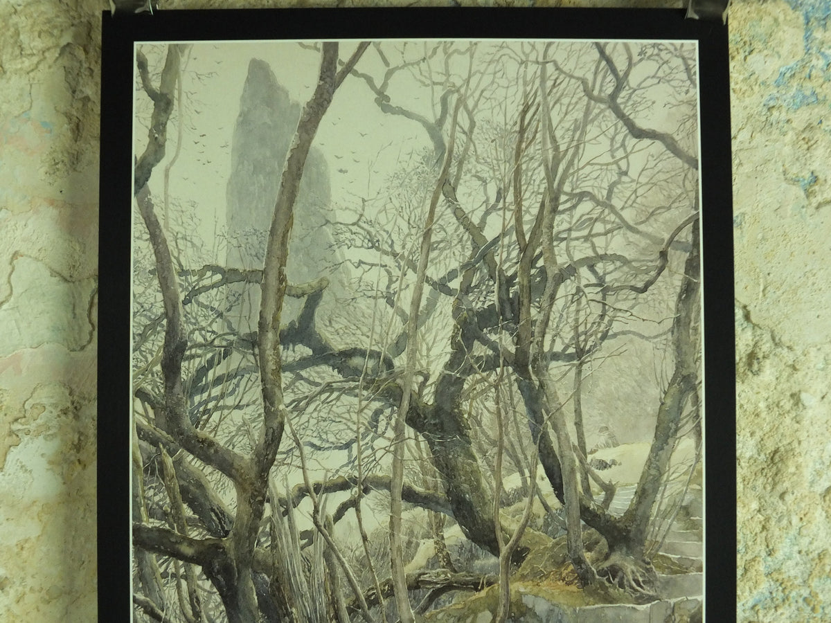 2002 Tol Brandir Poster, Alan Lee, Anduin River, Vintage Tolkien Lord of the Rings, Fellowship of the Ring illustration print wall art decor
