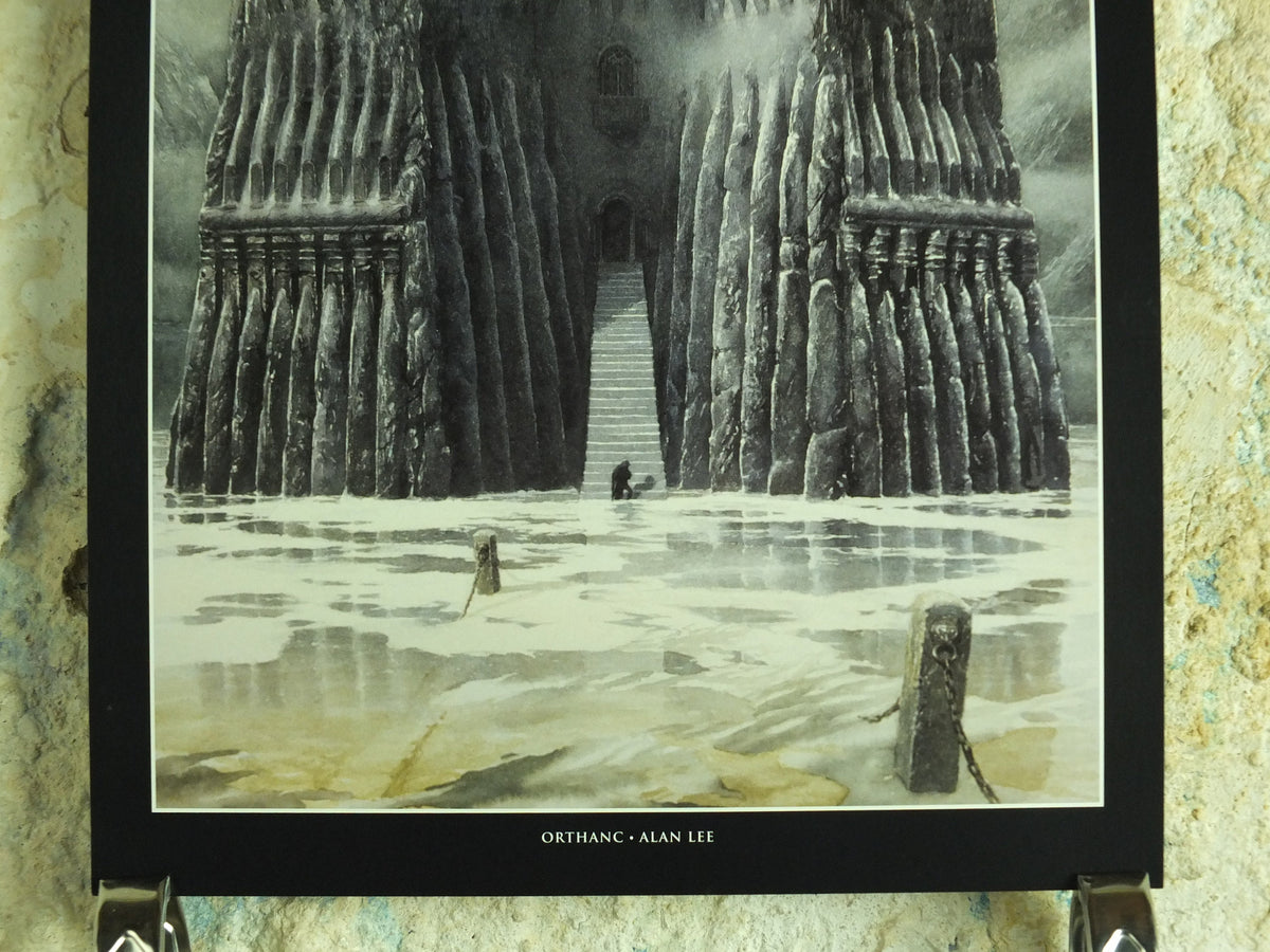 2002 Orthanc Isengard Poster, by Alan Lee, Vintage Tolkien Lord of the Rings, Saruman, The Two Towers, illustration print, wall art decor