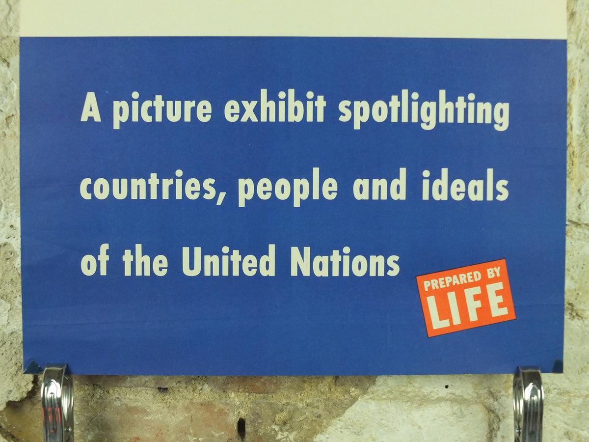 War and Peace Poster, United Nations, World War 2, 1944, We are the United Nations, supported by Life Magazine, wall art