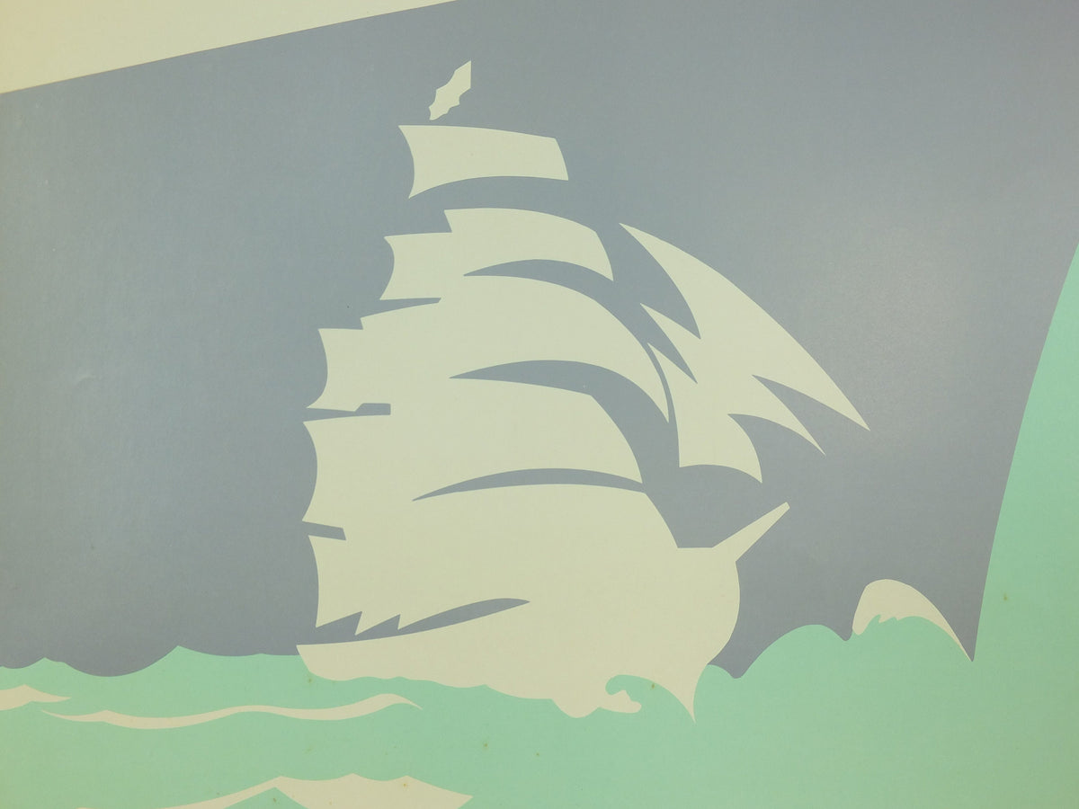 Migrants & Immigration Poster, Freedom's Doors, Immigrant ports of entry to the United States, The Balch Institute wall art 1980s