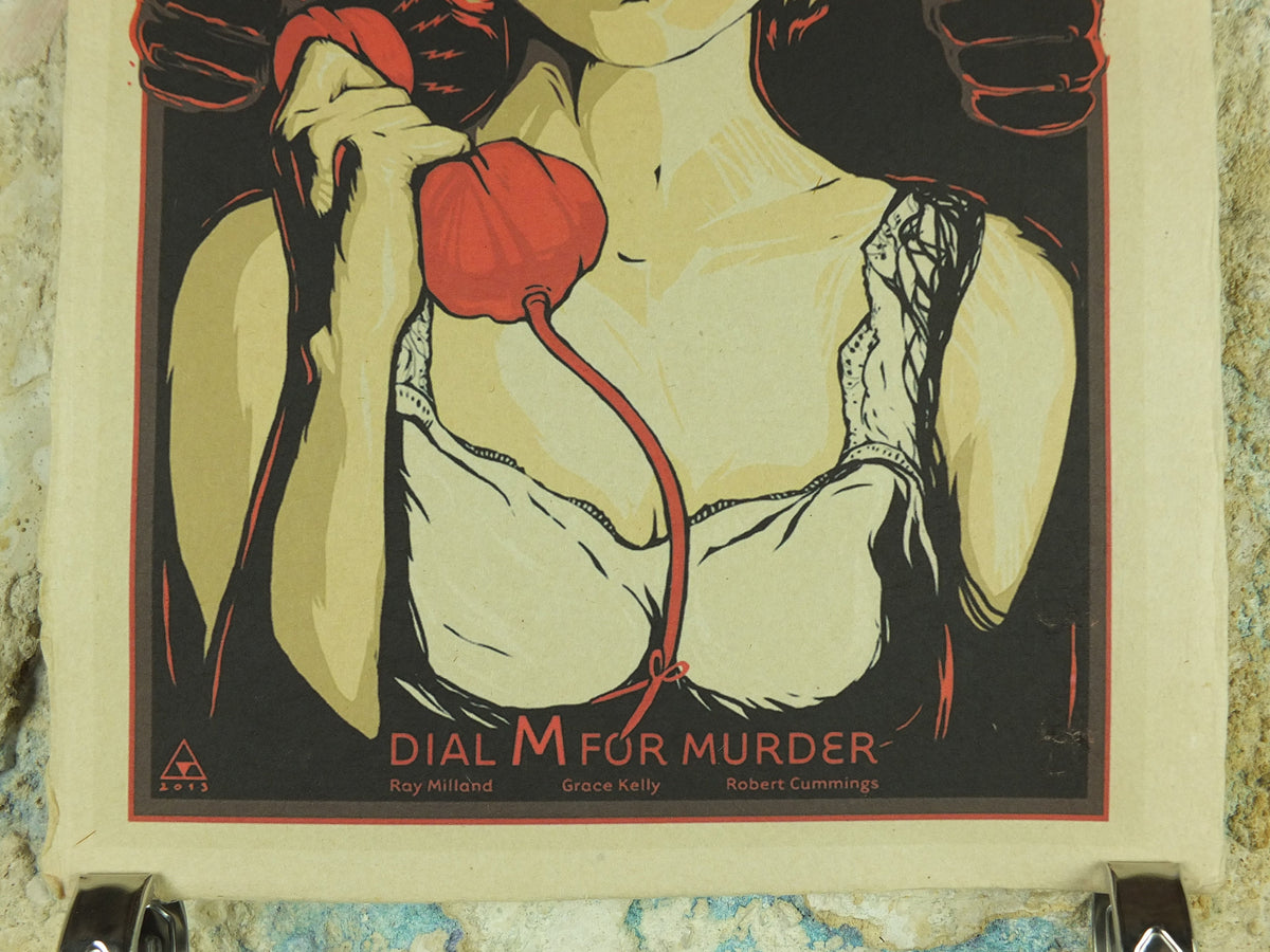 Dial M for Murder Movie Poster, Alfred Hitchcock, Ray Milland & Grace Kelly, wall art, horror mystery suspense, cinema memorabilia
