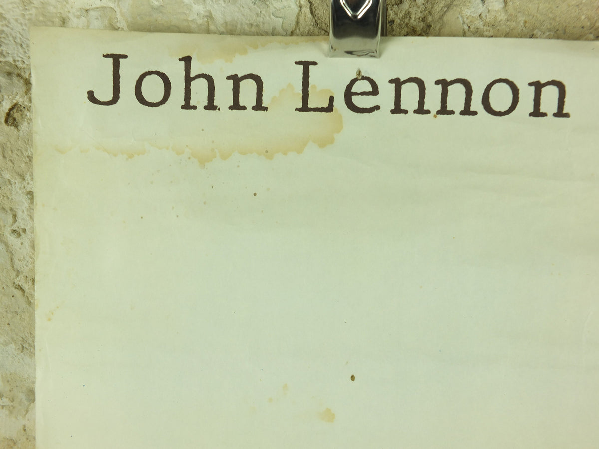 John Lennon Poster, 1982 March for Peace in Paris, by Birga, Marche pour la Paix, Peace and Love, Beatles, musical wall art