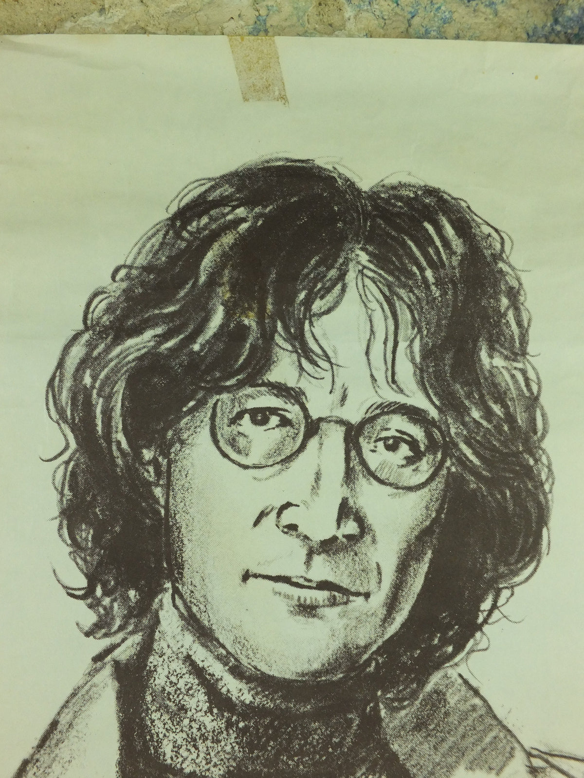 John Lennon Poster, 1982 March for Peace in Paris, by Birga, Marche pour la Paix, Peace and Love, Beatles, musical wall art