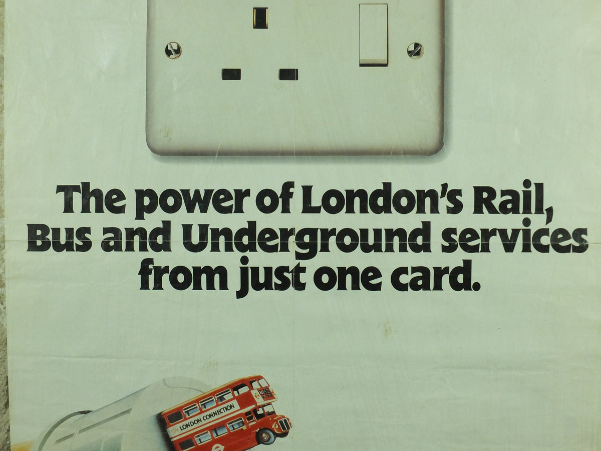 Vintage Tube London Underground Poster, 1980s Capitalcard 1985, authentic London history, travel and tourism tourist wall art