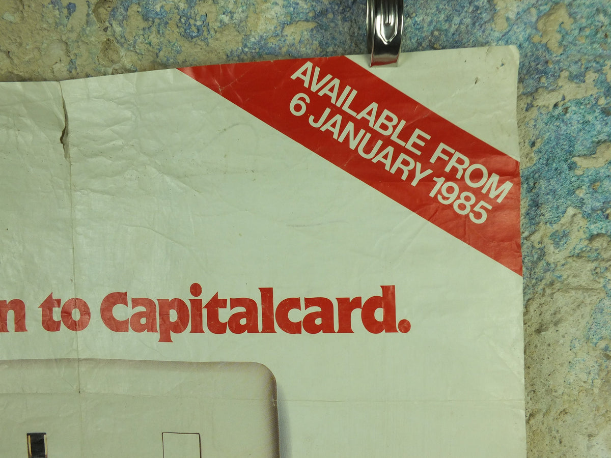 Vintage Tube London Underground Poster, 1980s Capitalcard 1985, authentic London history, travel and tourism tourist wall art