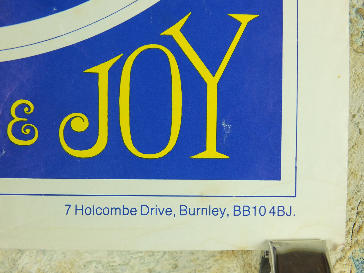 Christmas Nativity Poster, Peace and Joy, Jesus Mary and Joseph, Knights of Columba, Province 21, Burnley East Lancashire and Glasgow