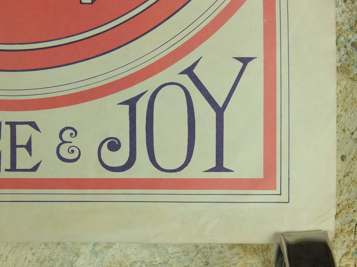 Christmas Nativity Poster, Peace and Joy, Jesus Mary and Joseph, Knights of Columba, Province 21, Burnley East Lancashire and Glasgow