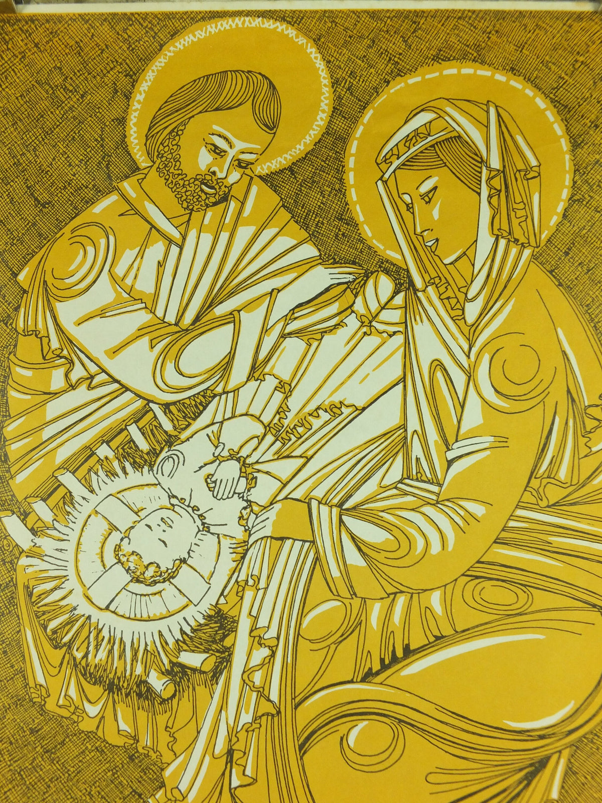 Christmas Nativity Poster, My Peace I Bring, Jesus Mary and Joseph, Knights of Columba, Province 21, Burnley East Lancashire and Glasgow