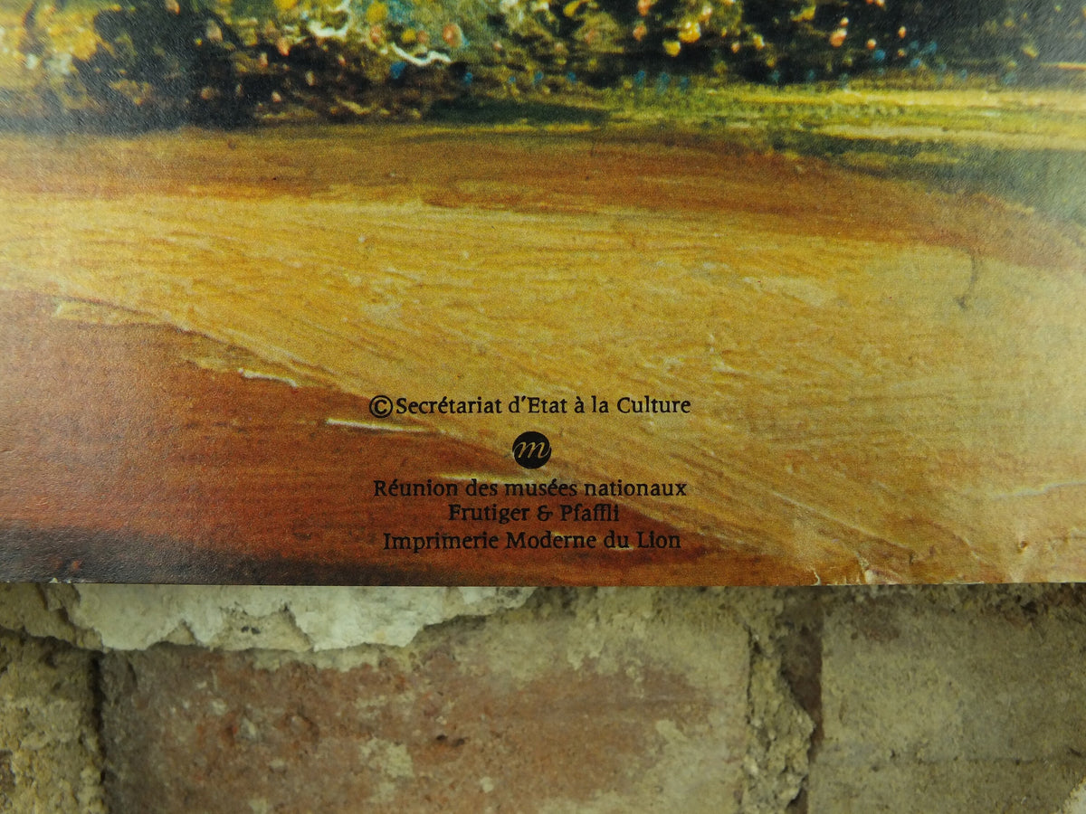 Vintage John Constable Poster, Louvre exhibition in 1976 from the Victoria & Albert Museum, gallery exhibition wall art