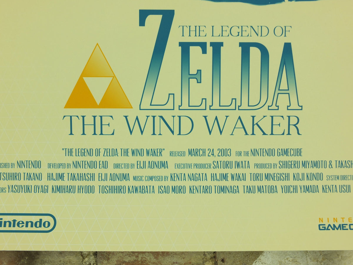 Vintage Windwaker Poster, Legend of Zelda, Signed Limited Edition by Marinko Milosevski, Nintendo, Movie Poster, wall art 1990s-2000s
