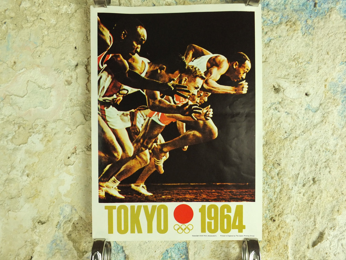 Vintage Olympic Games Tokyo Japan Poster rings sports sport international summer wall art reprint 1970s