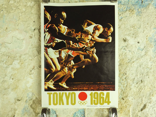 Vintage Olympic Games Tokyo Japan Poster rings sports sport international summer wall art reprint 1970s