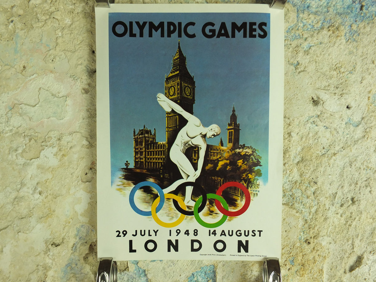 Vintage Olympic Games London Great Britain UK Poster rings sports sport international summer wall art reprint 1970s