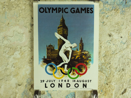 Vintage Olympic Games London Great Britain UK Poster rings sports sport international summer wall art reprint 1970s
