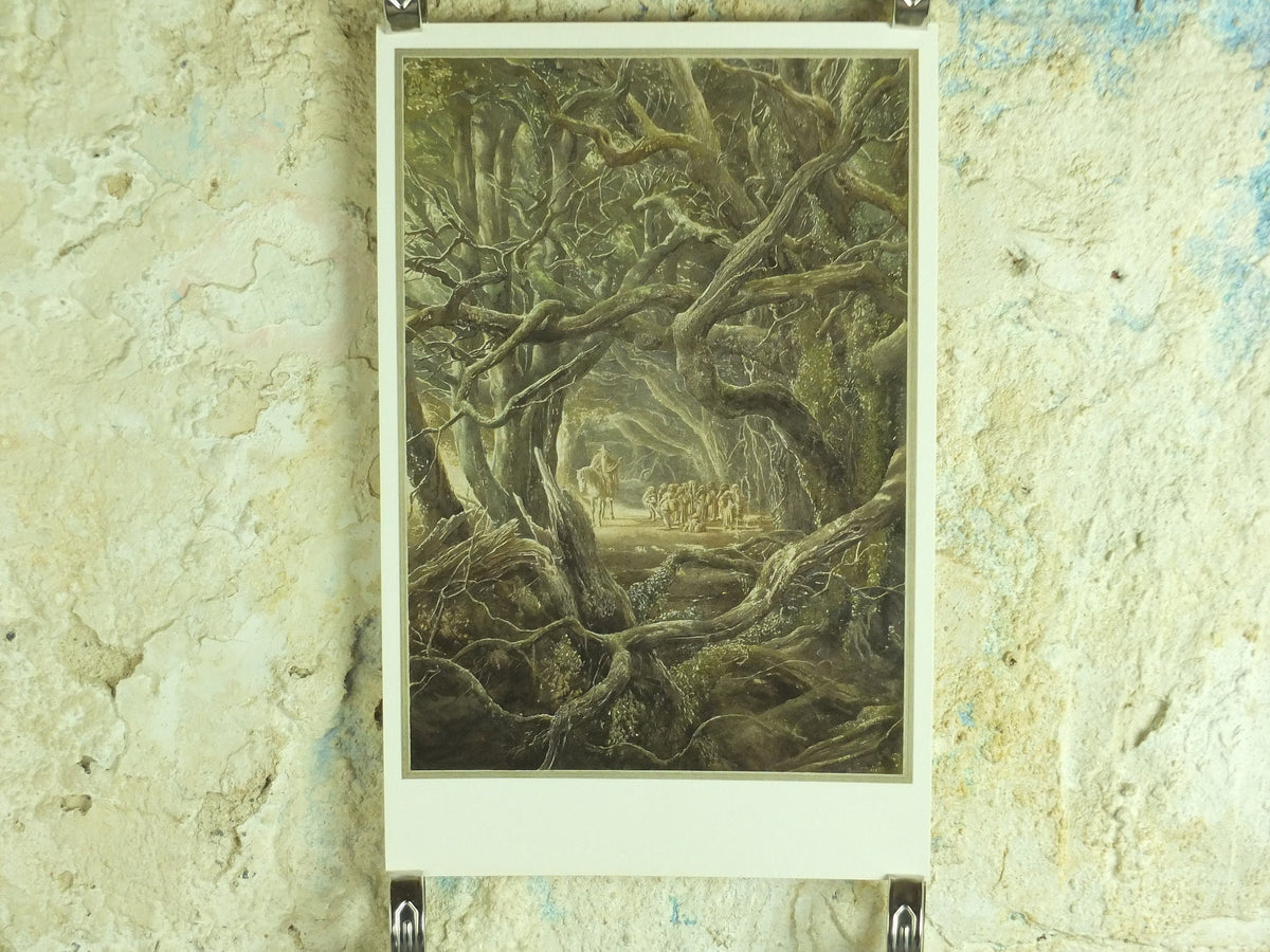 1997 Mirkwood Poster, by Alan Lee, At the Forest Gate from The Hobbit, J.R.R. Tolkien, illustration print wall art decor
