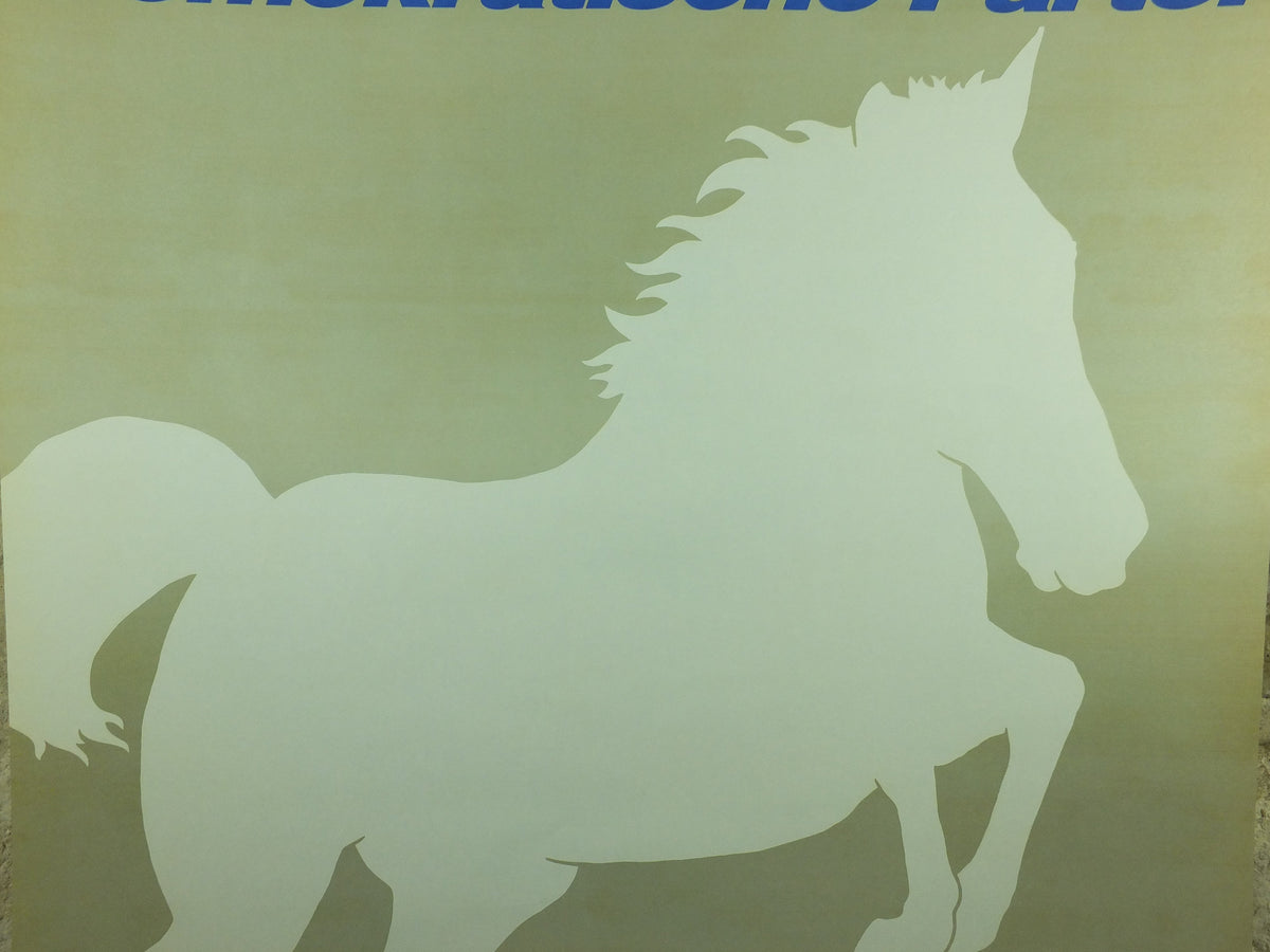 Vintage Democratic Political Poster, jumping horse, powerful and energetic, 1966 political campaign poster, wall art retro 1960s