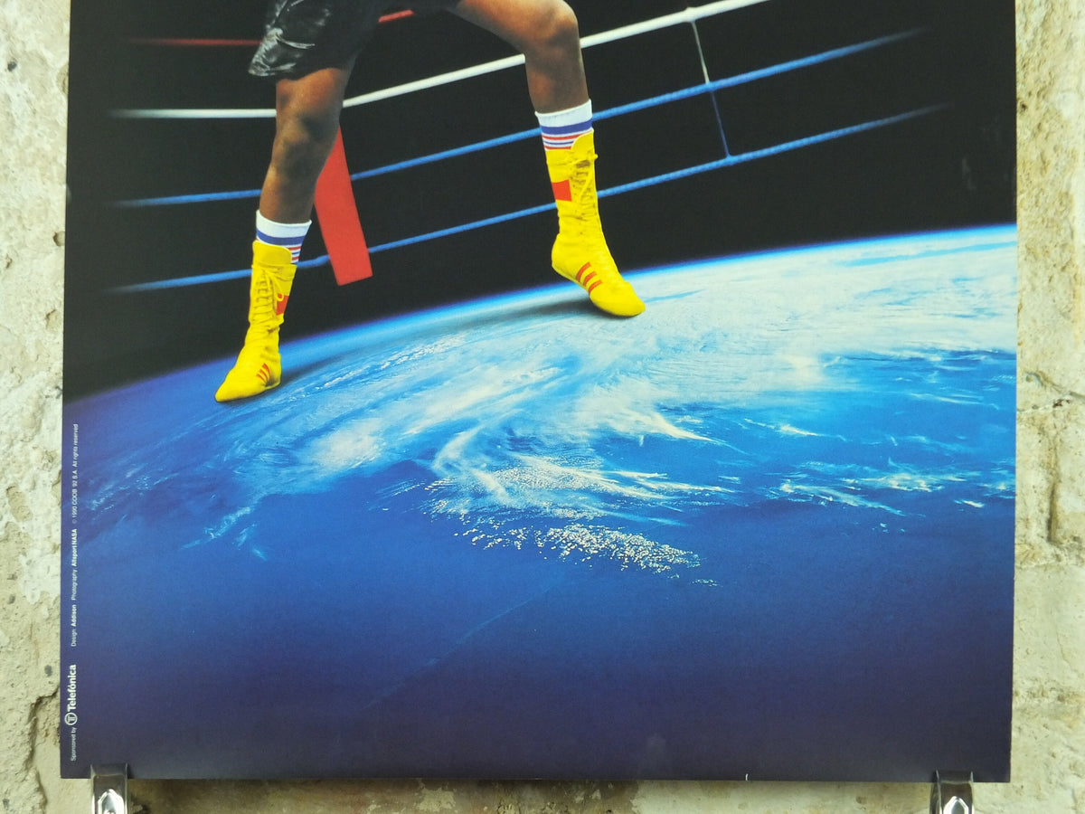 Vintage Barcelona Olympic Poster, Boxing by Addison Allsport / NASA, 1992, XXV Olympiad, post modern, sport wall art 1990s