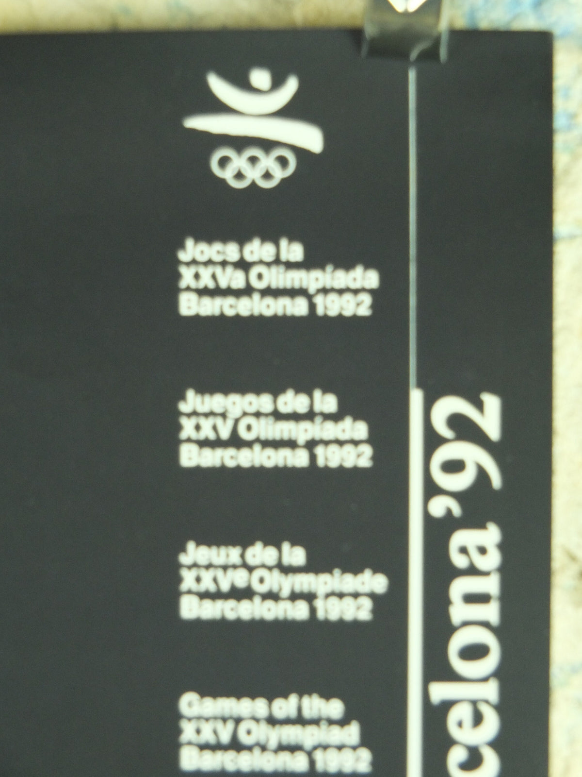 Vintage Barcelona Olympic Poster, Boxing by Addison Allsport / NASA, 1992, XXV Olympiad, post modern, sport wall art 1990s