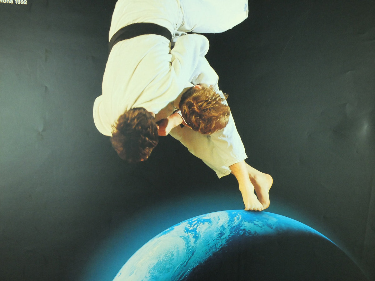 Vintage Barcelona Olympic Poster, Judo and Martial Arts by Addison Allsport / NASA, 1992, XXV Olympiad, post modern, sport wall art 1990s