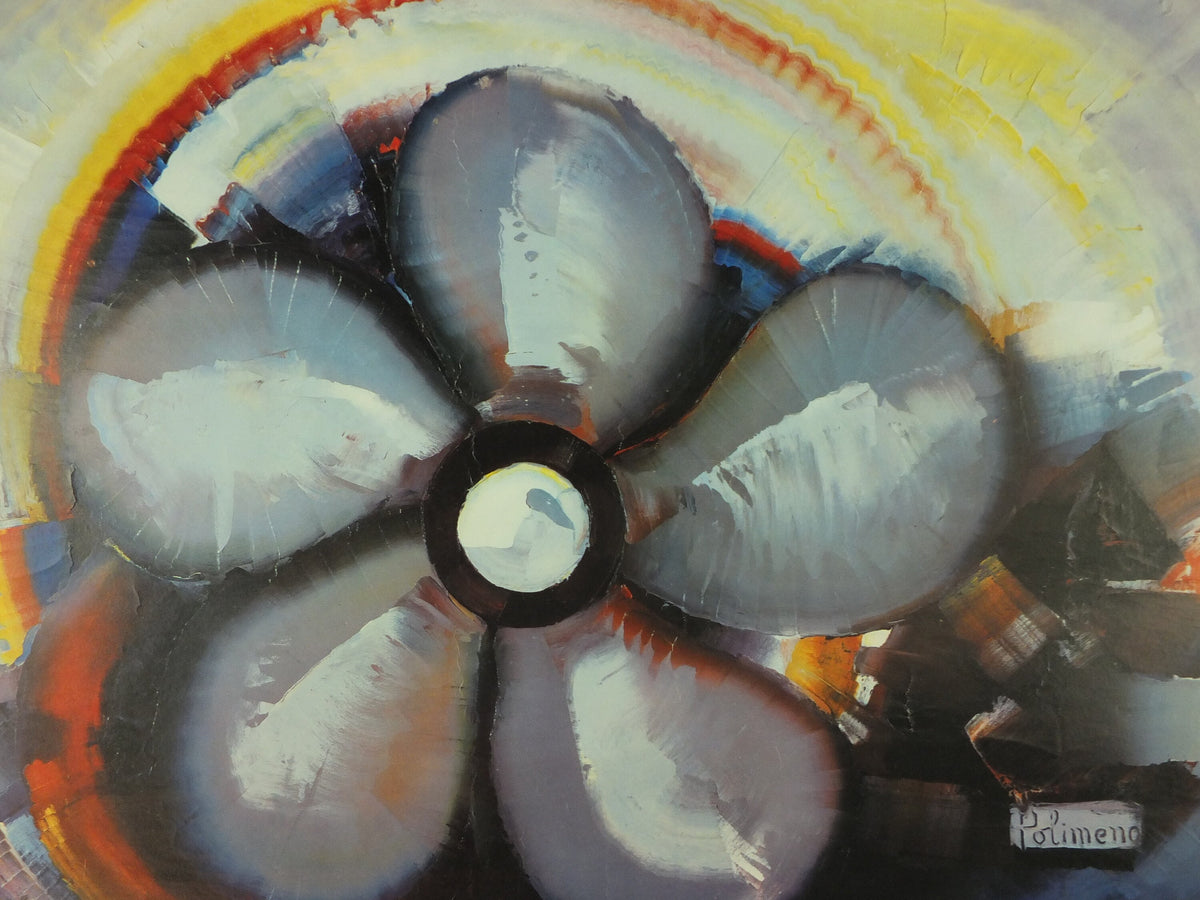 Vintage Paolo Polimeno Poster, 1964 Paris exhibition, Iranian painter, wall art, 1960s