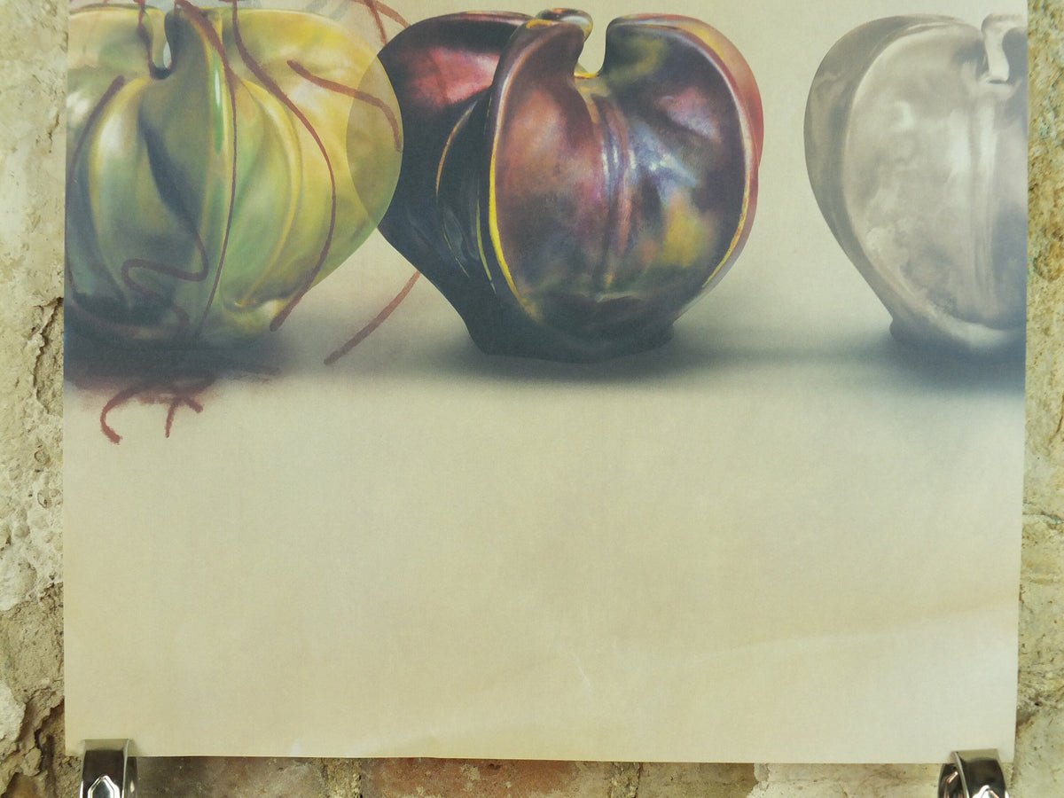 Vintage Ecole de Nancy Poster, Ceramic Vegetables by Ernest Bussiere, art nouveau, 2000 exhibition, La Ville de Nancy, ceramiques vegetales
