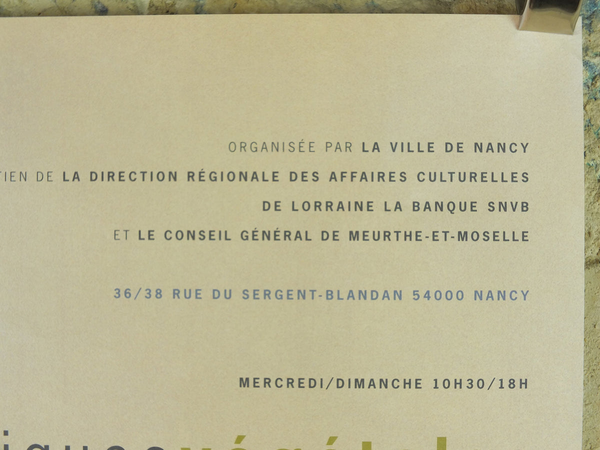 Vintage Ecole de Nancy Poster, Ceramic Vegetables by Ernest Bussiere, art nouveau, 2000 exhibition, La Ville de Nancy, ceramiques vegetales