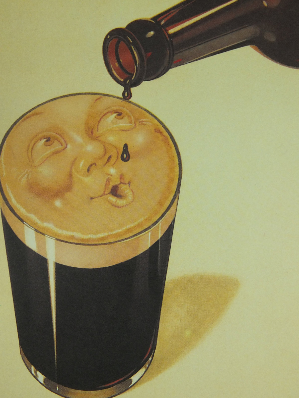 Guinness Last Drop Poster, by John Gilroy 1933, There's nothing like a Guinness, Advertising campaign Wall art retro 1990s
