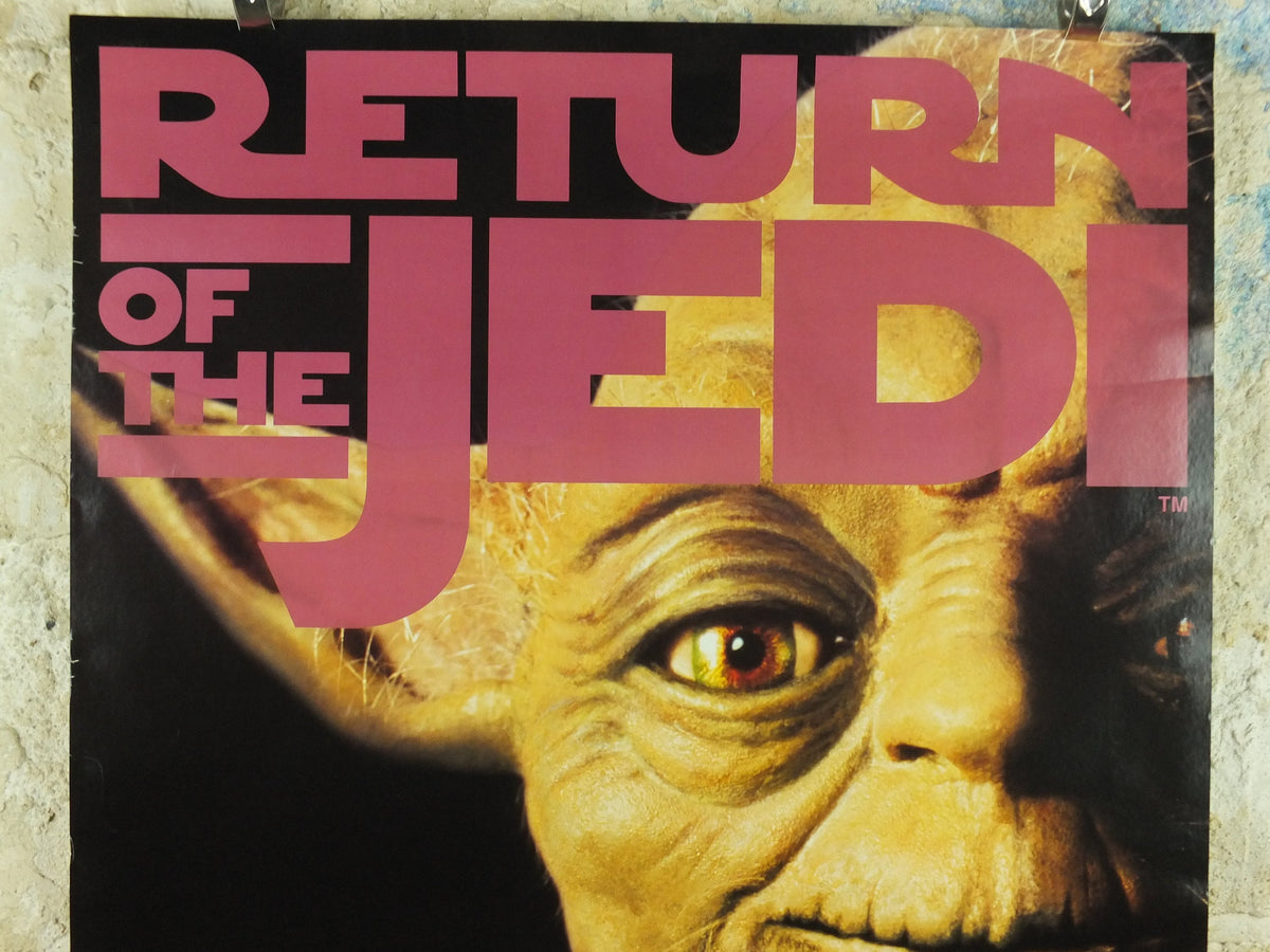 Yoda Return of the Jedi Poster, Star Wars, Lucasfilm, Mark Hamill, Harrison Ford, Carrie Fisher, wall art cinema film memorabilia