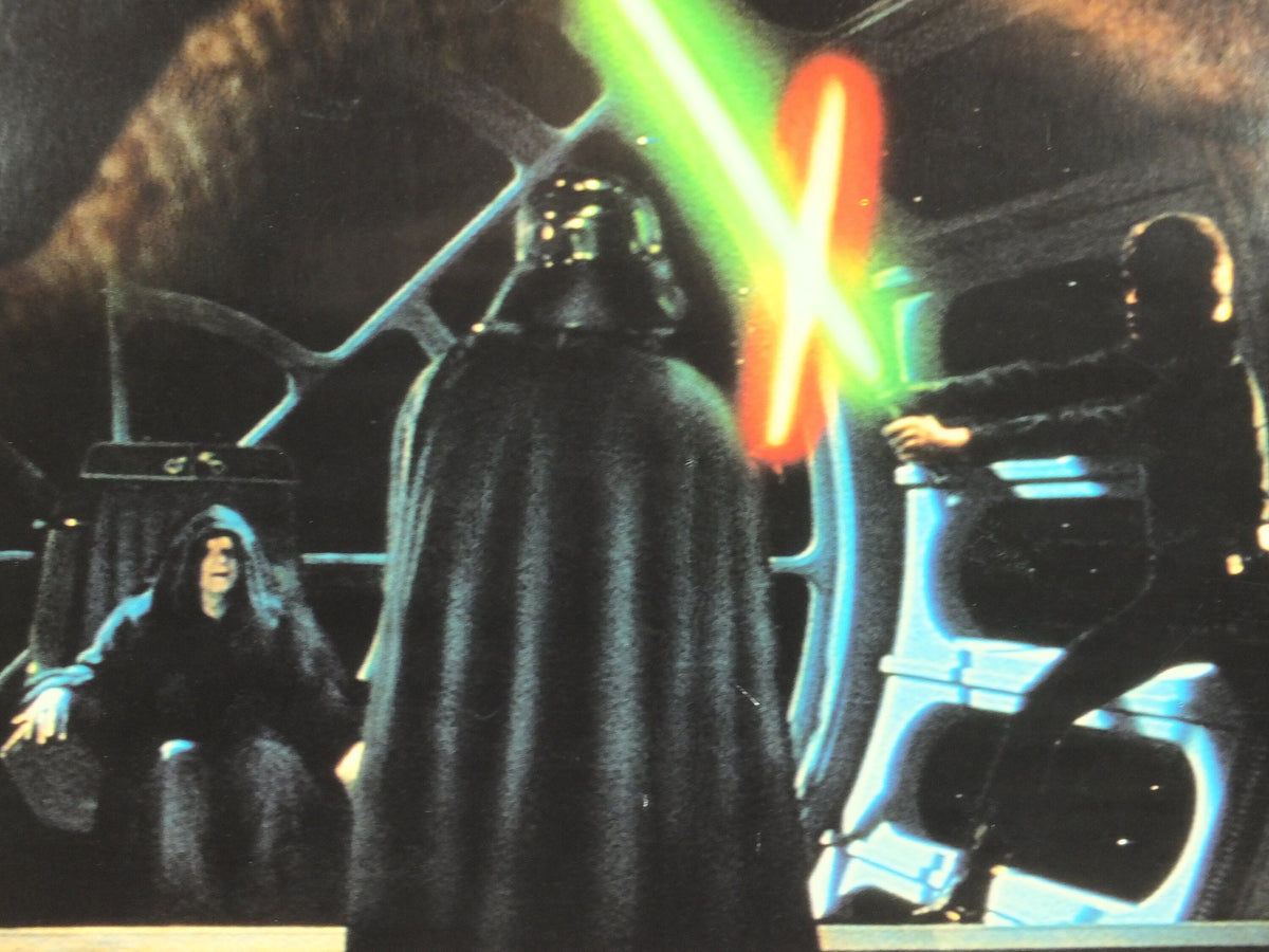 Yoda Return of the Jedi Poster, Star Wars, Lucasfilm, Mark Hamill, Harrison Ford, Carrie Fisher, wall art cinema film memorabilia