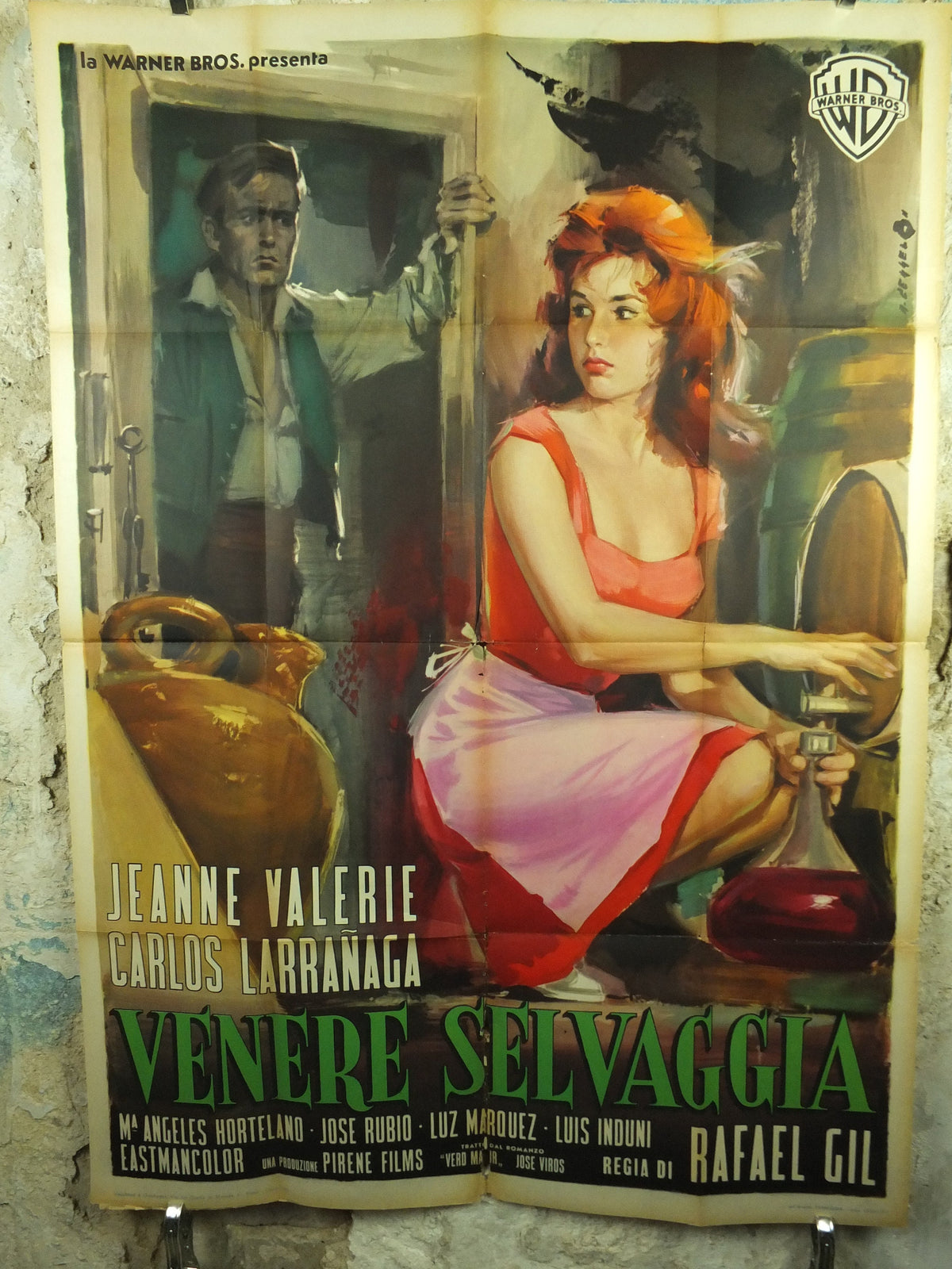 Italian 1961 Green Harvest Poster, Venere selvaggia, Siega verde, Large wall art 1960s cinema film memorabilia
