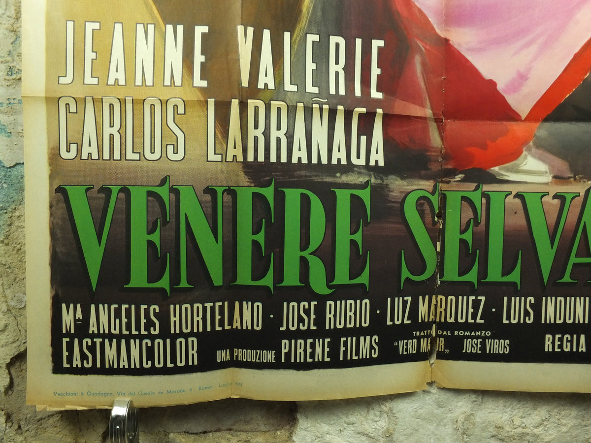 Italian 1961 Green Harvest Poster, Venere selvaggia, Siega verde, Large wall art 1960s cinema film memorabilia