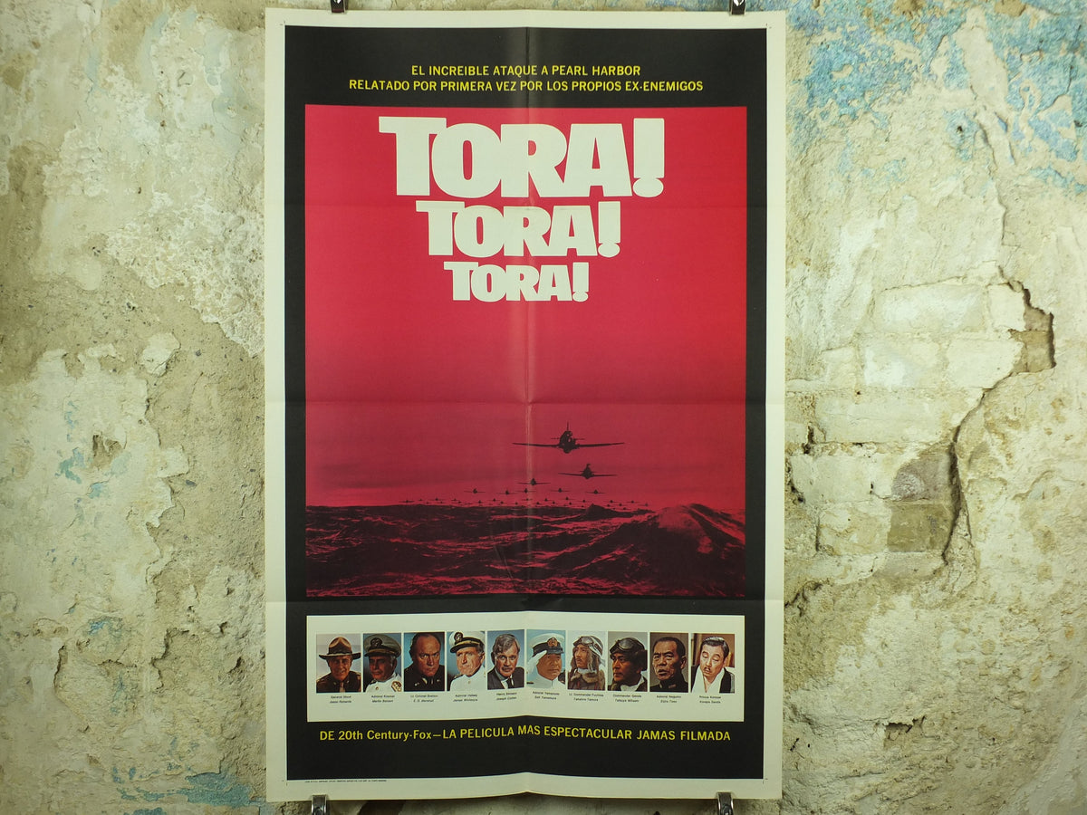 Tora Tora Tora Poster, Pearl Harbour, WW2, 1970 Spanish language version, wall art cinema film memorabilia