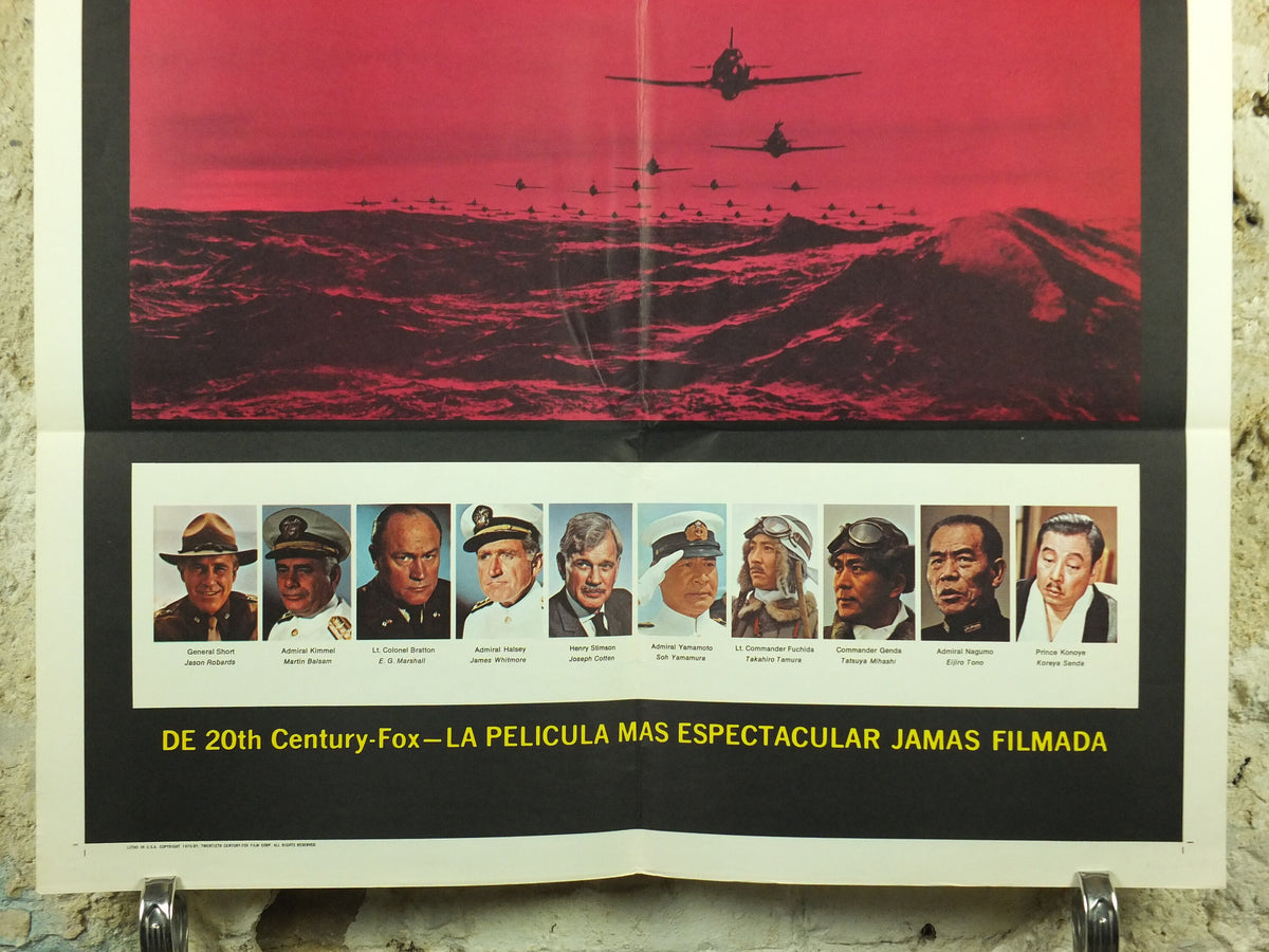 Tora Tora Tora Poster, Pearl Harbour, WW2, 1970 Spanish language version, wall art cinema film memorabilia