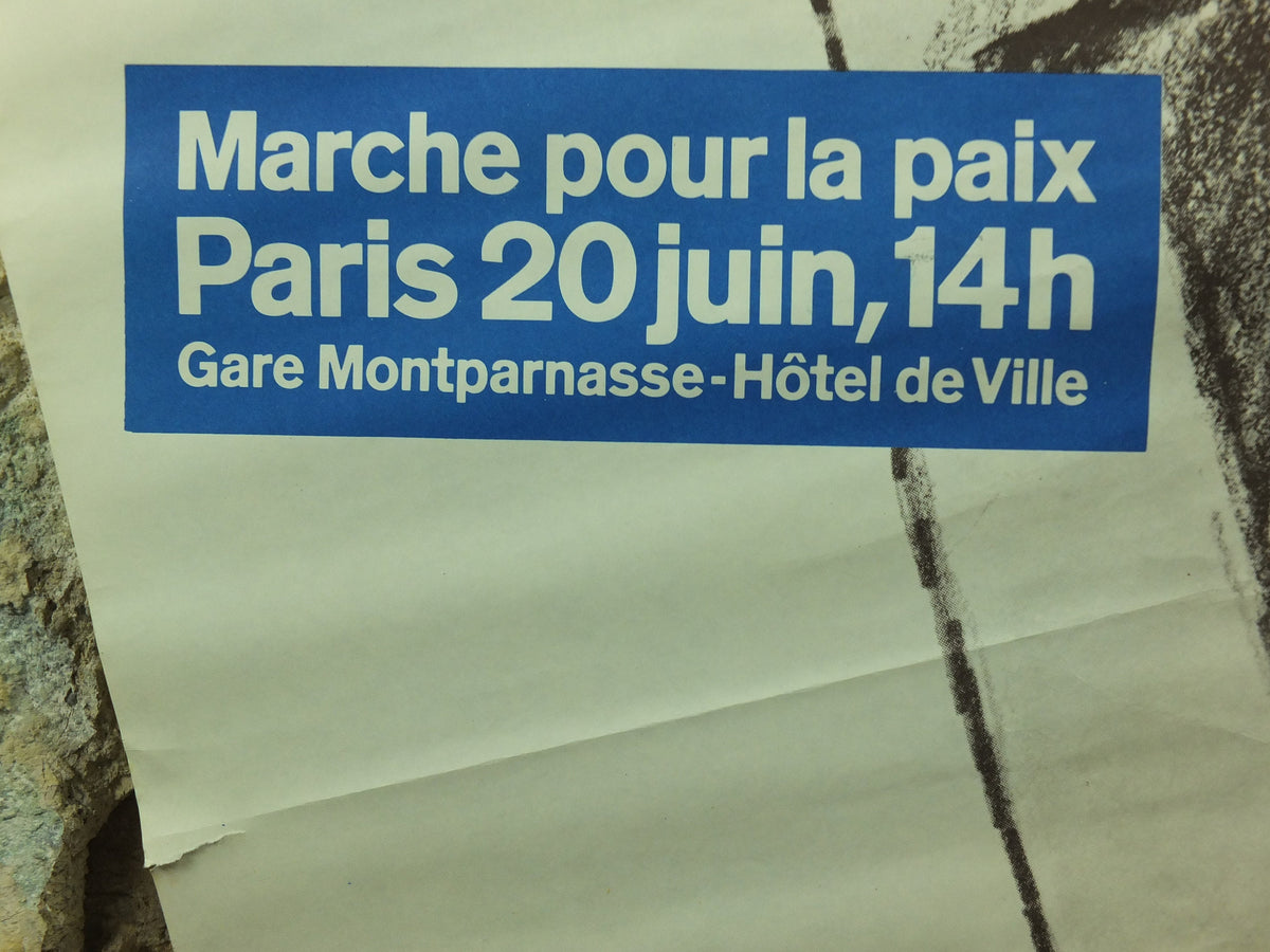 John Lennon Poster, 1982 March for Peace in Paris, by Birga, Marche pour la Paix, Peace and Love, Beatles, musical wall art