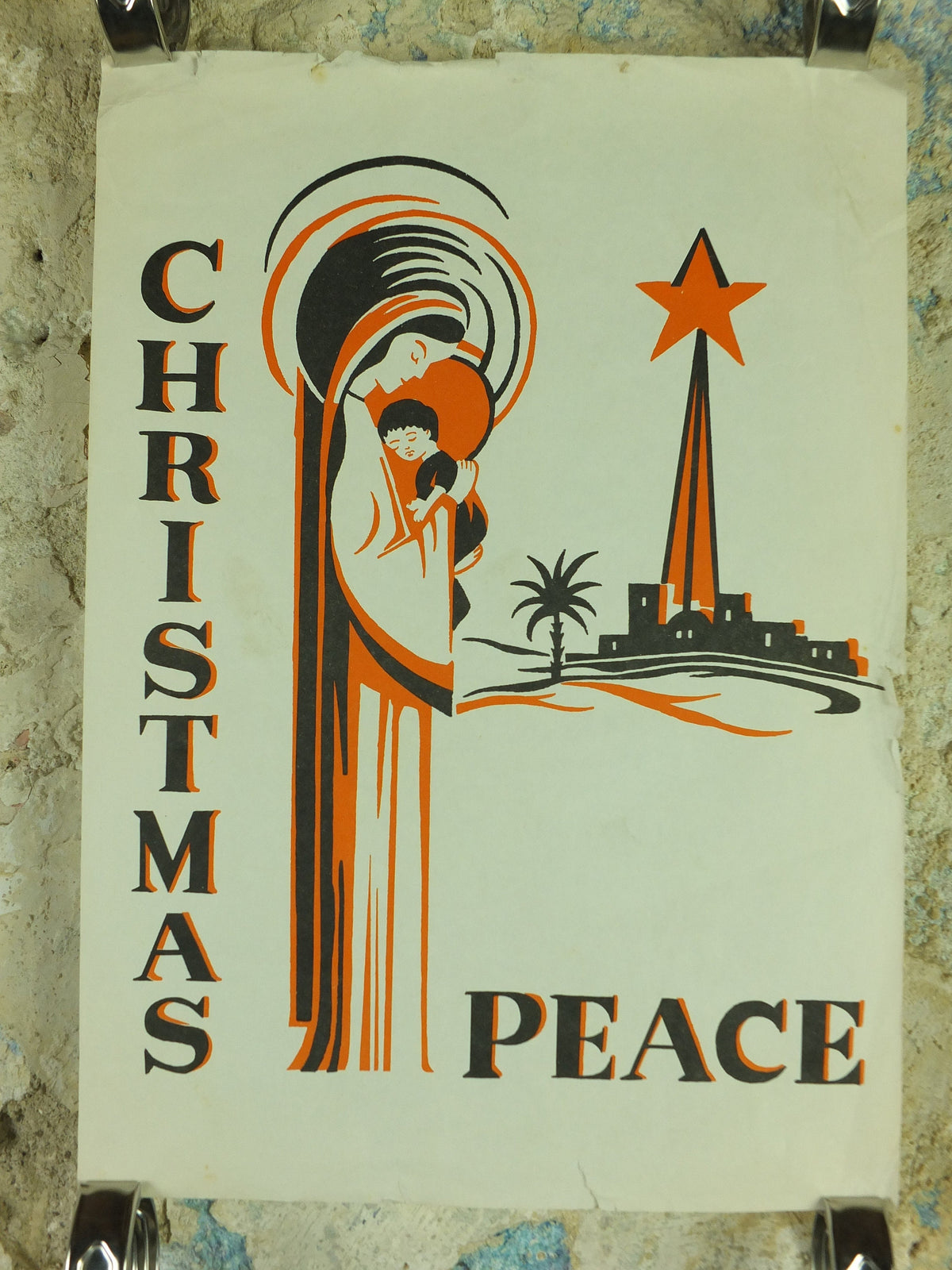 Christmas Nativity Poster, Peace, Jesus Mary and Joseph, Knights of Columba, Province 21, Burnley East Lancashire and Glasgow