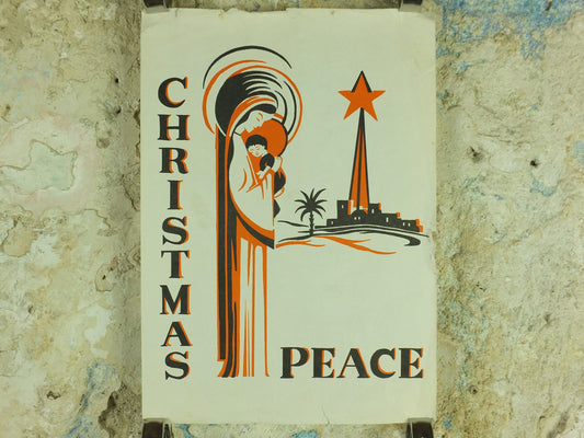 Christmas Nativity Poster, Peace, Jesus Mary and Joseph, Knights of Columba, Province 21, Burnley East Lancashire and Glasgow