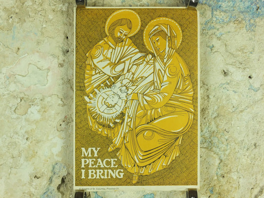 Christmas Nativity Poster, My Peace I Bring, Jesus Mary and Joseph, Knights of Columba, Province 21, Burnley East Lancashire and Glasgow