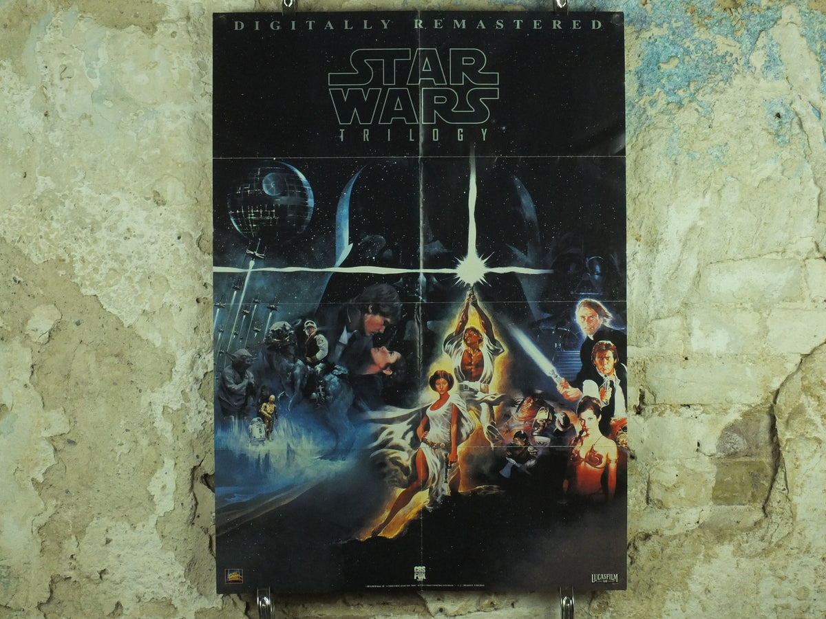 Original Vintage Movie Star Wars Trilogy Poster luke skywalker han solo princess leia darth vader jedi wall art cinema film memorabilia