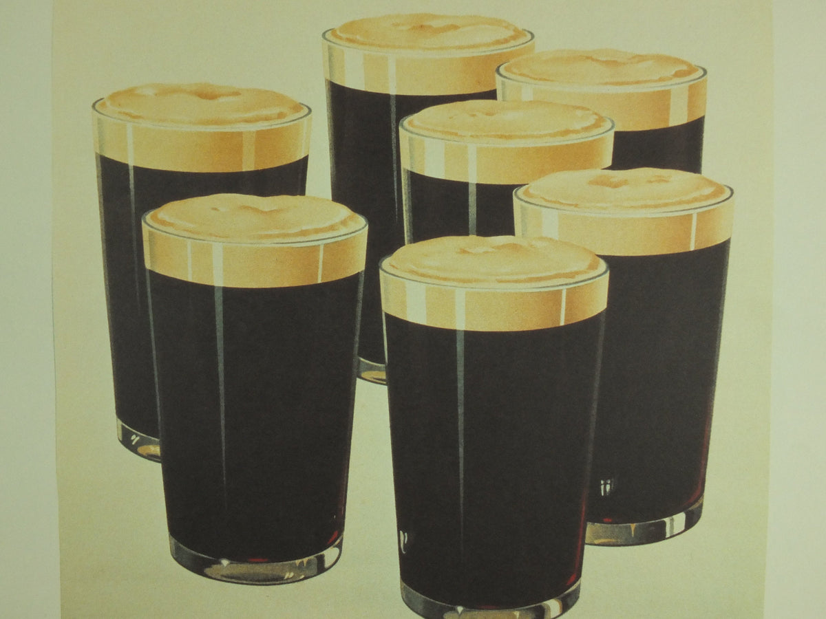 A Guinness a Day Poster, by John Gilroy 1929, Guinness is Good for You, Advertising campaign Wall art retro 1990s