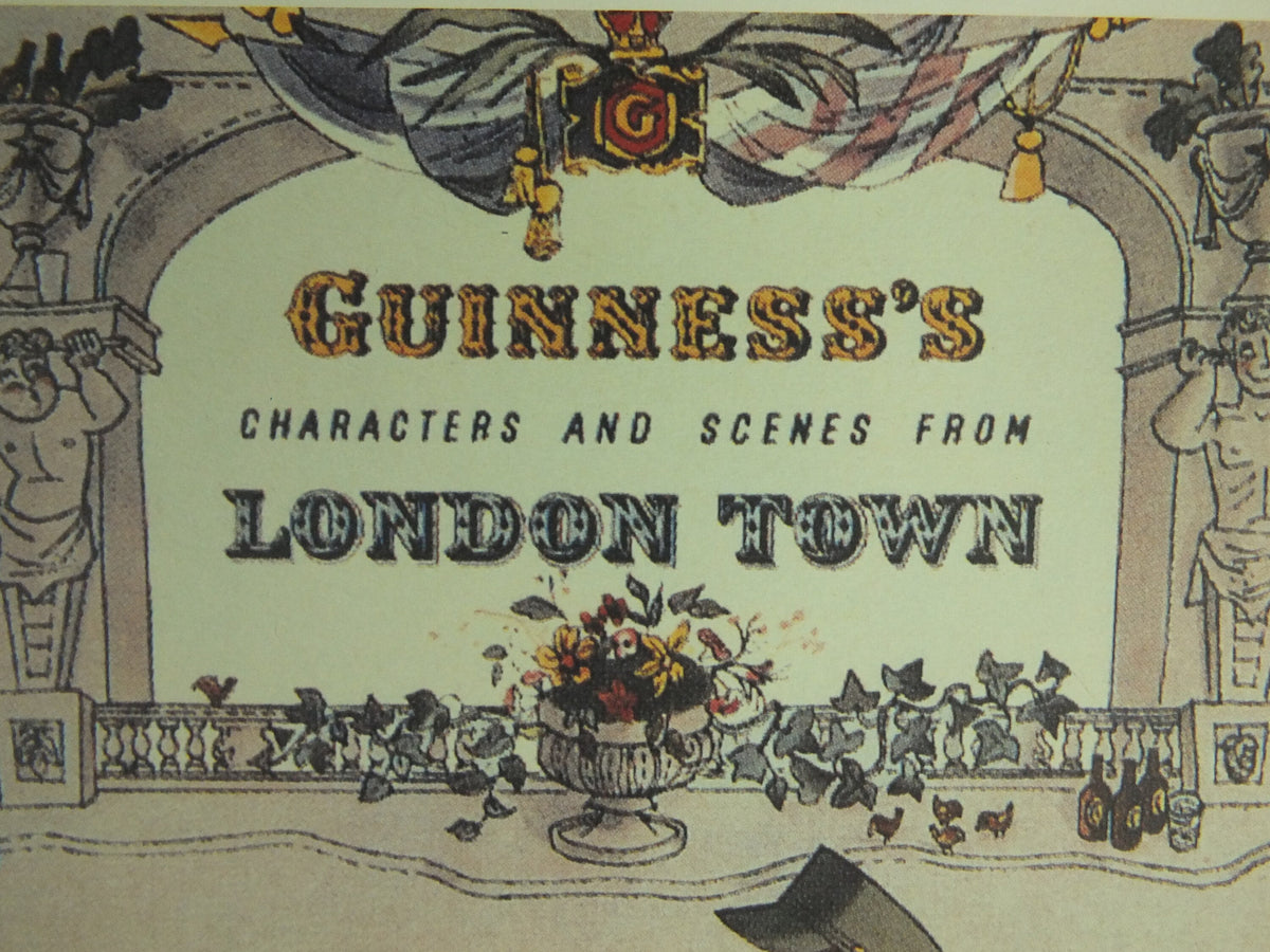 Guinness London Poster, by Bruce Hobbs 1951, The Festival of Britain in London, Advertising campaign Wall art retro 1990s