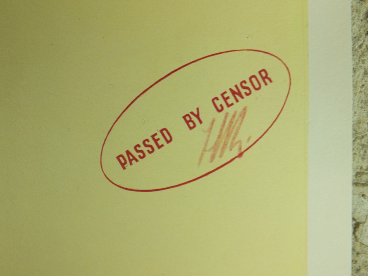 Guinness WW2 1940 Poster, Opened and Passed by Censor, Advertising campaign Wall art retro 1990s