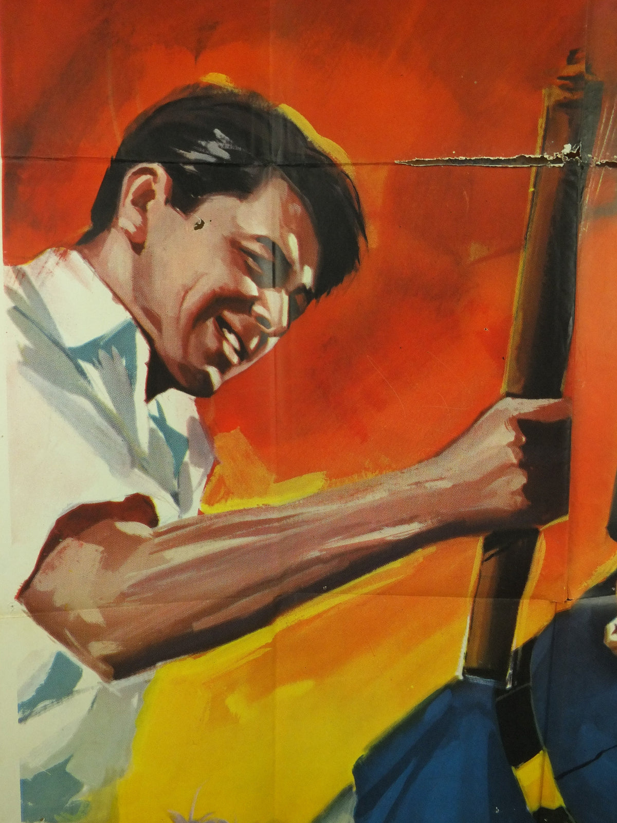 Italian 1953 Tropic Zone Poster, Vintage Ronald Reagan, President in action, wall art 1950s