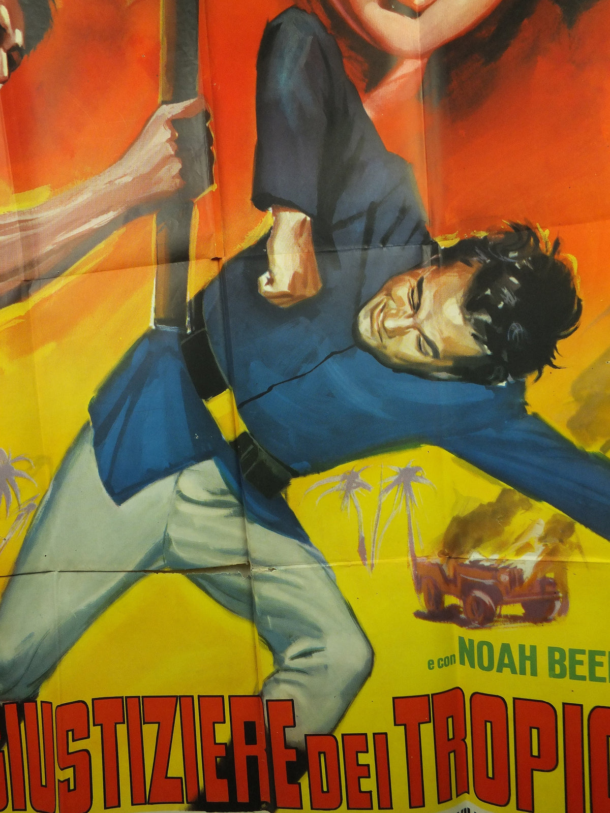 Italian 1953 Tropic Zone Poster, Vintage Ronald Reagan, President in action, wall art 1950s
