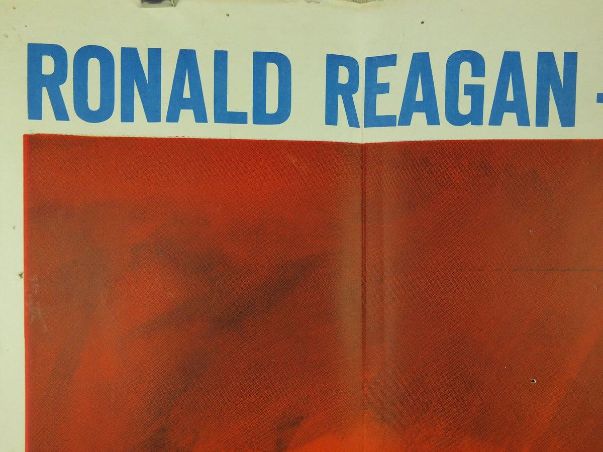Italian 1953 Tropic Zone Poster, Vintage Ronald Reagan, President in action, wall art 1950s