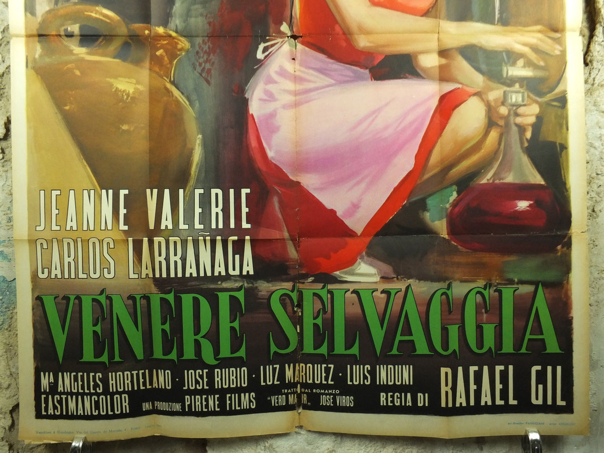 Italian 1961 Green Harvest Poster, Venere selvaggia, Siega verde, Large wall art 1960s cinema film memorabilia
