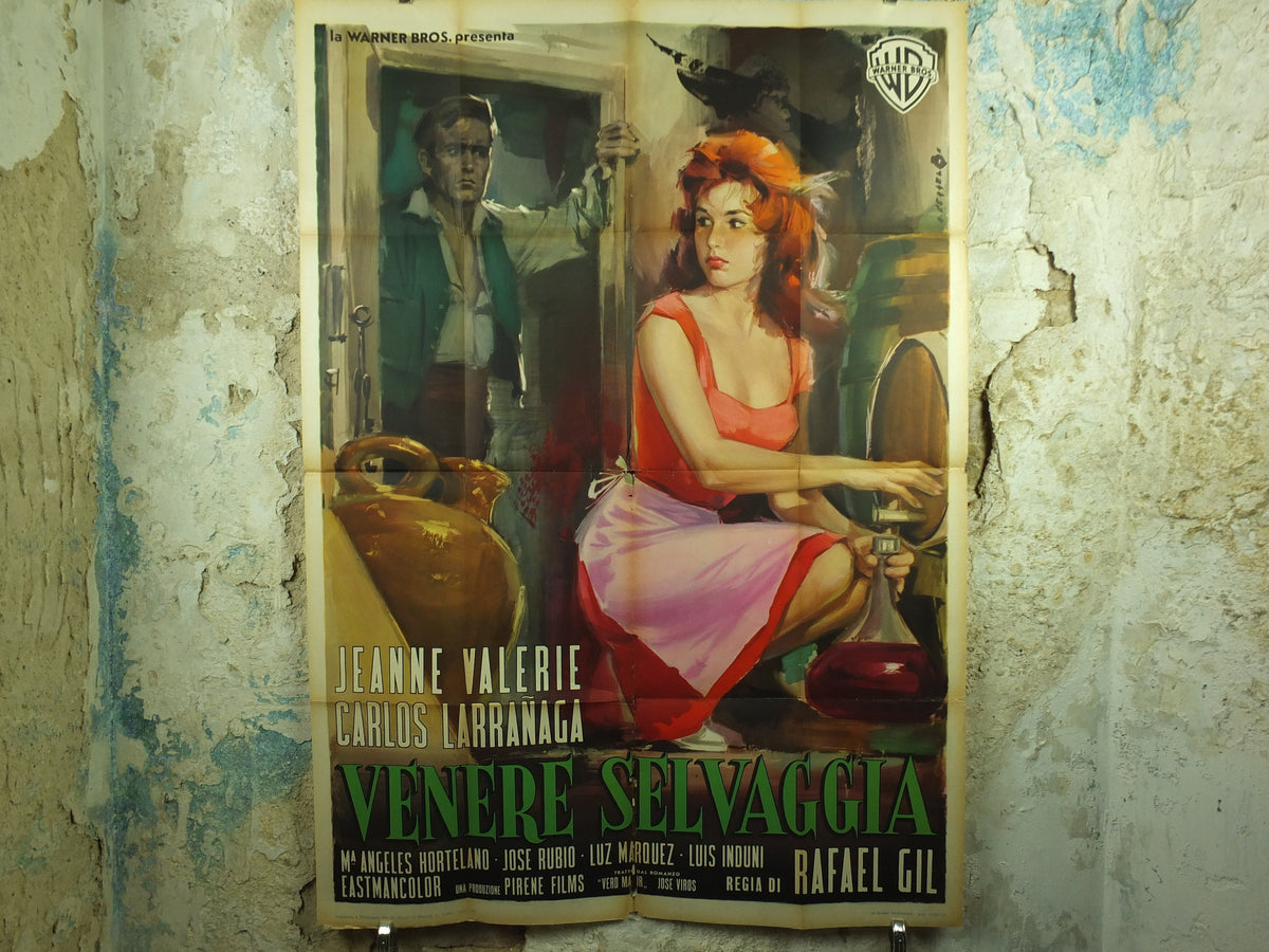 Italian 1961 Green Harvest Poster, Venere selvaggia, Siega verde, Large wall art 1960s cinema film memorabilia