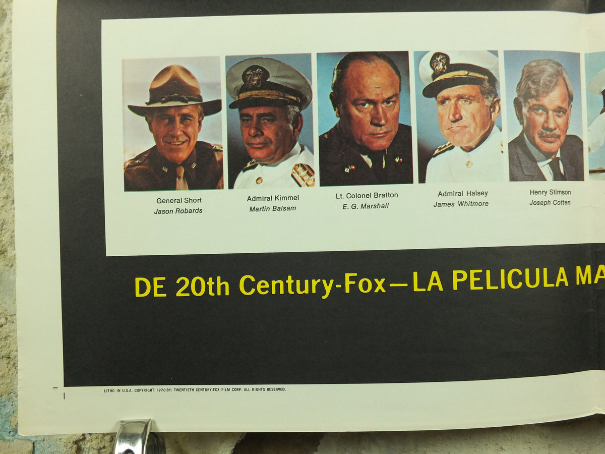 Tora Tora Tora Poster, Pearl Harbour, WW2, 1970 Spanish language version, wall art cinema film memorabilia