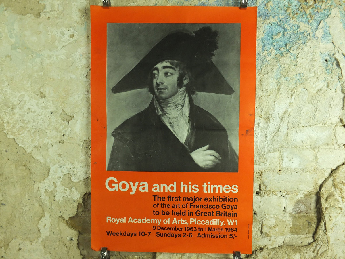 Original Vintage Royal Academy of Arts Poster Francisco Goya The Duke of Fernan Nunez old masters artist gallery exhibition wall art 1960s