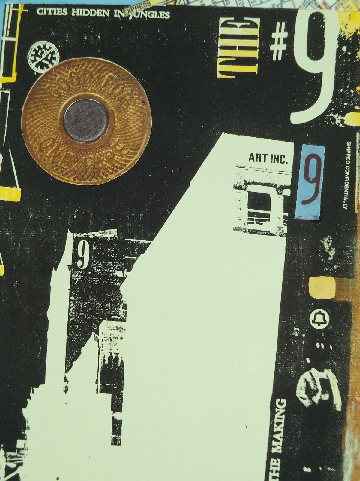 1989 Bath Contemporary Art Fair Poster, Cities Hidden in Jungles by Jake Tilson, 9th Art Fair at Green Park Station, exhibition advertising