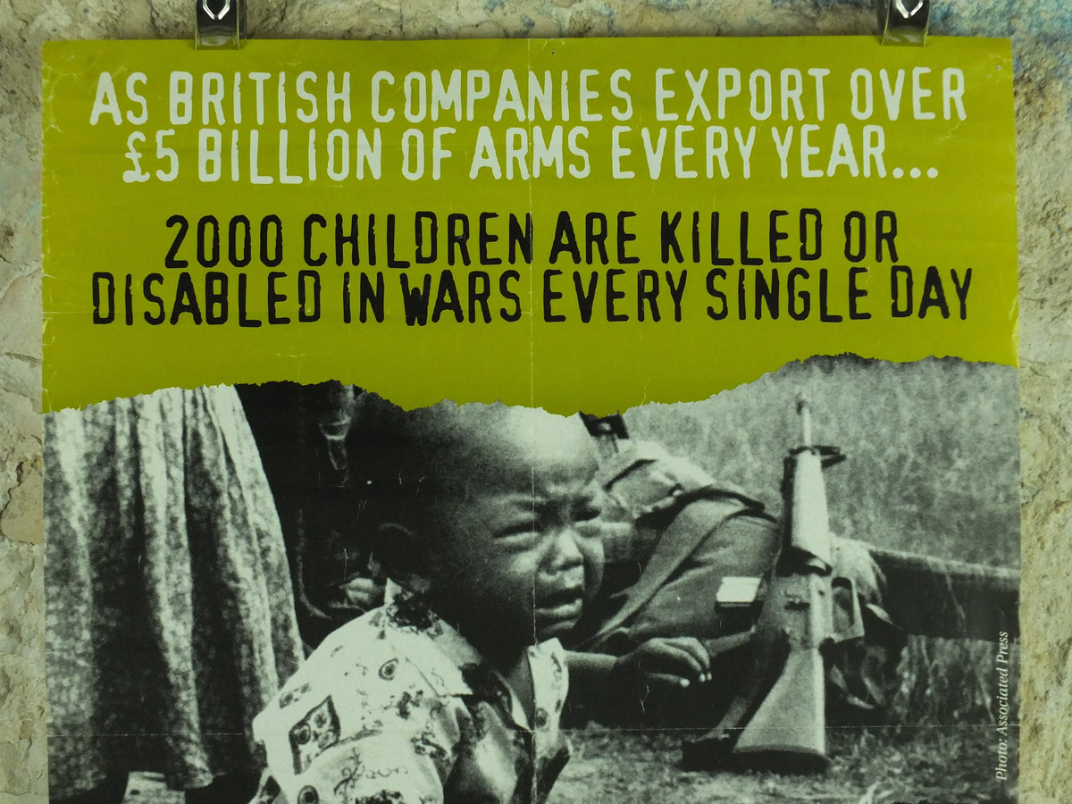 Stop the Arms Trade Poster, Campaign Against Arms Trade, peace, protect children in conflict zones, wall art